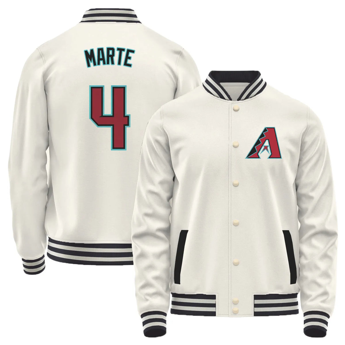 Team Logo Color-Block Casual Outerwear - Arizona Diamondbacks L0 #4