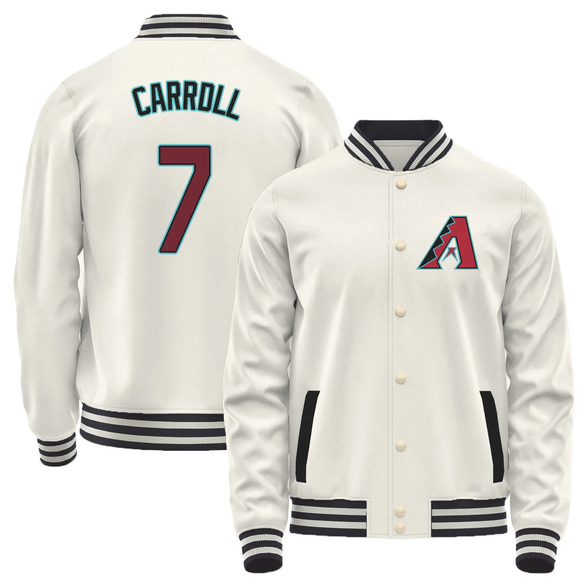 Team Logo Color-Block Casual Outerwear - Arizona Diamondbacks L0 #7