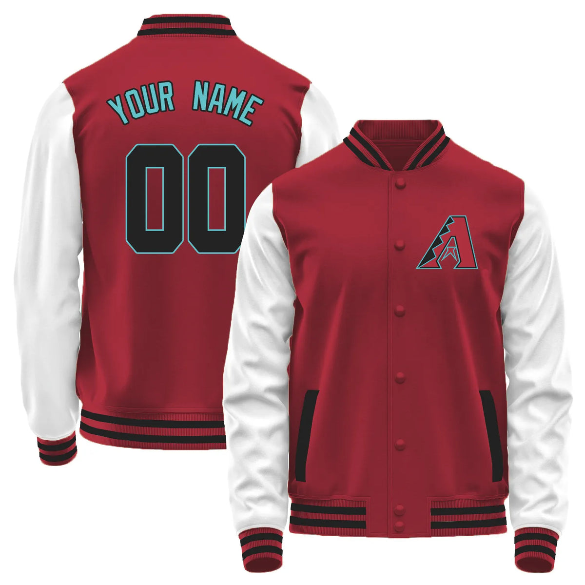 Team Logo Color-Block Casual Outerwear - Arizona Diamondbacks L1 #00