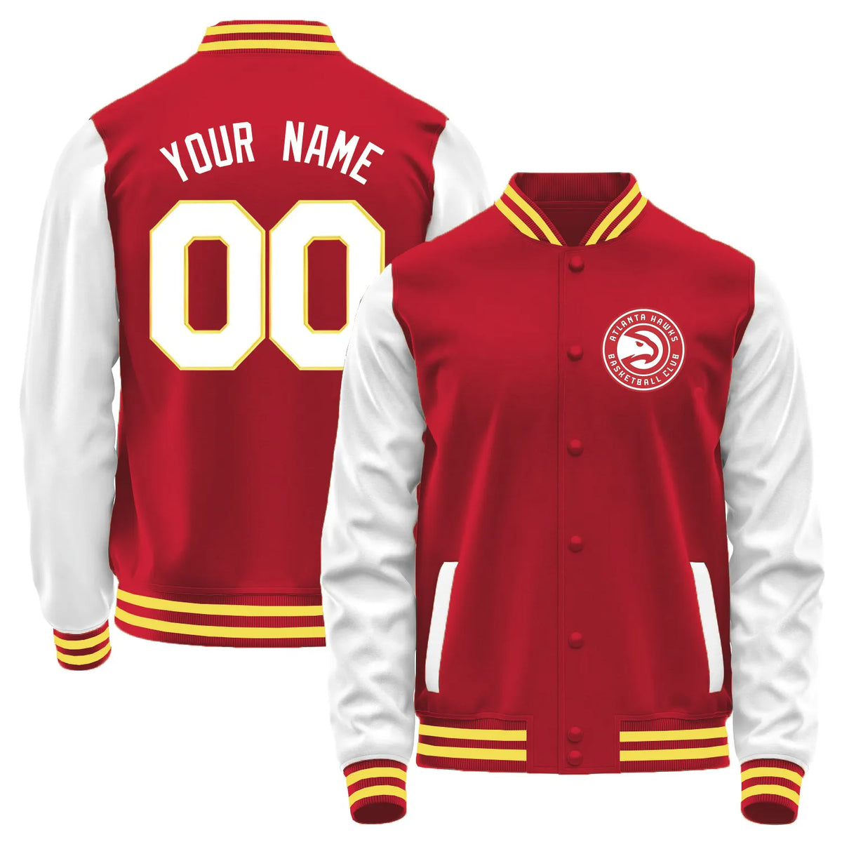 Team Logo Color-Block Casual Outerwear & Atlanta Hawks L0 #00