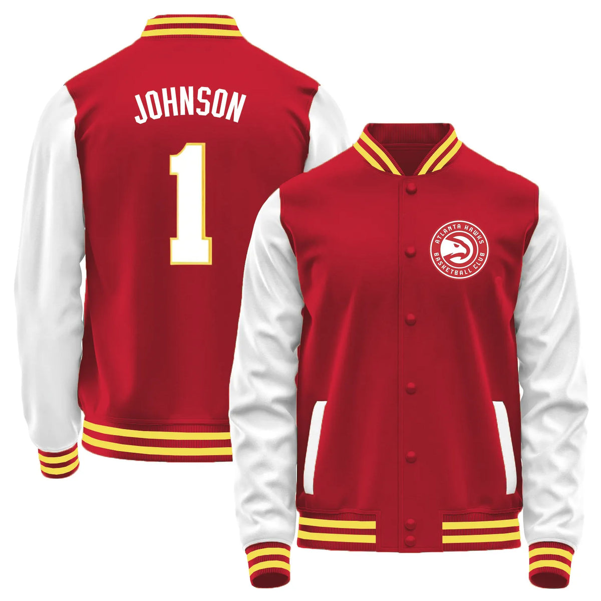 Team Logo Color-Block Casual Outerwear & Atlanta Hawks L0 #1