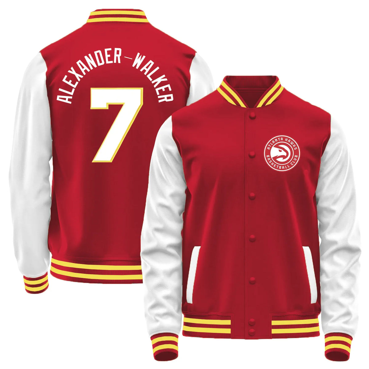 Team Logo Color-Block Casual Outerwear & Atlanta Hawks L0 #7