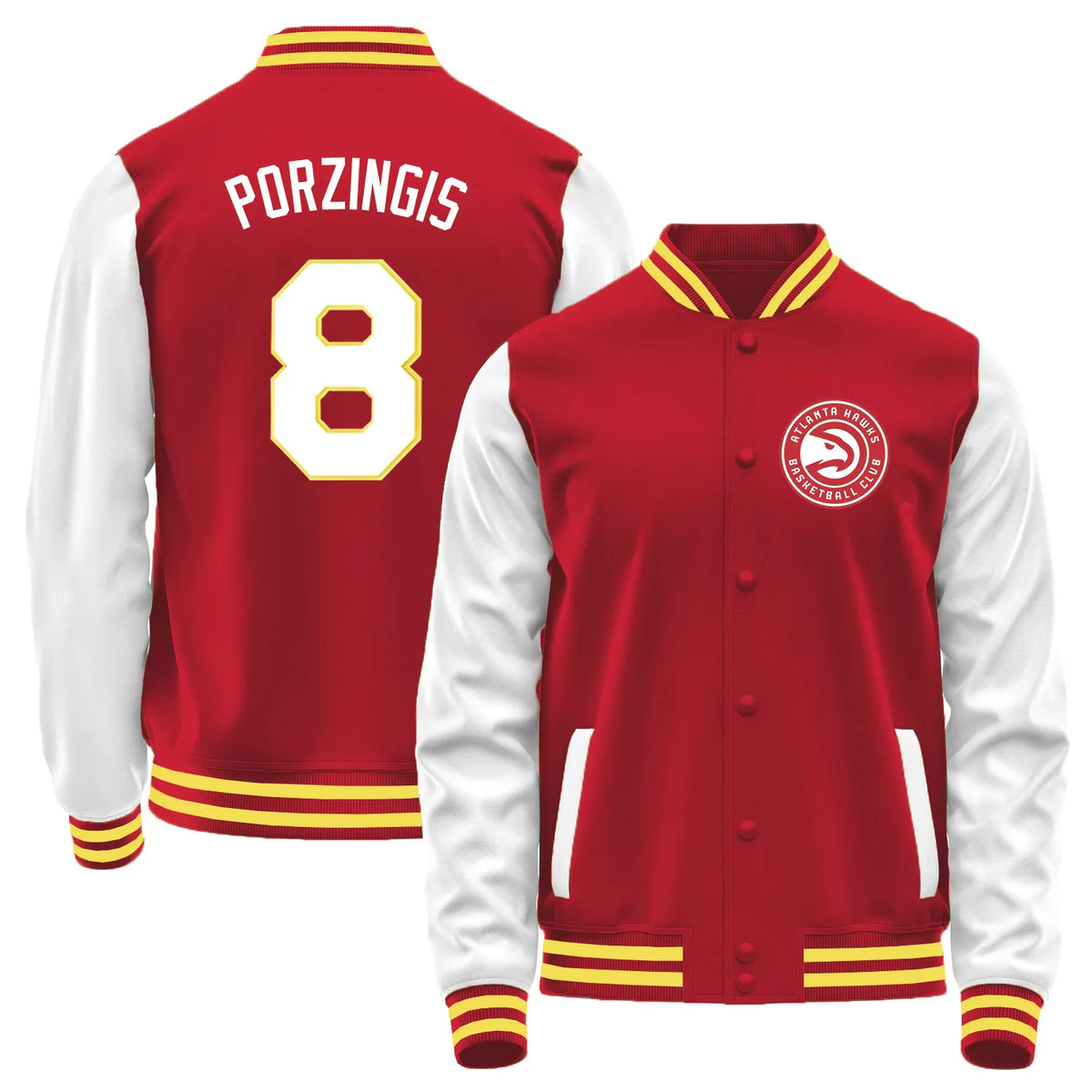 Team Logo Color-Block Casual Outerwear & Atlanta Hawks L0 #8