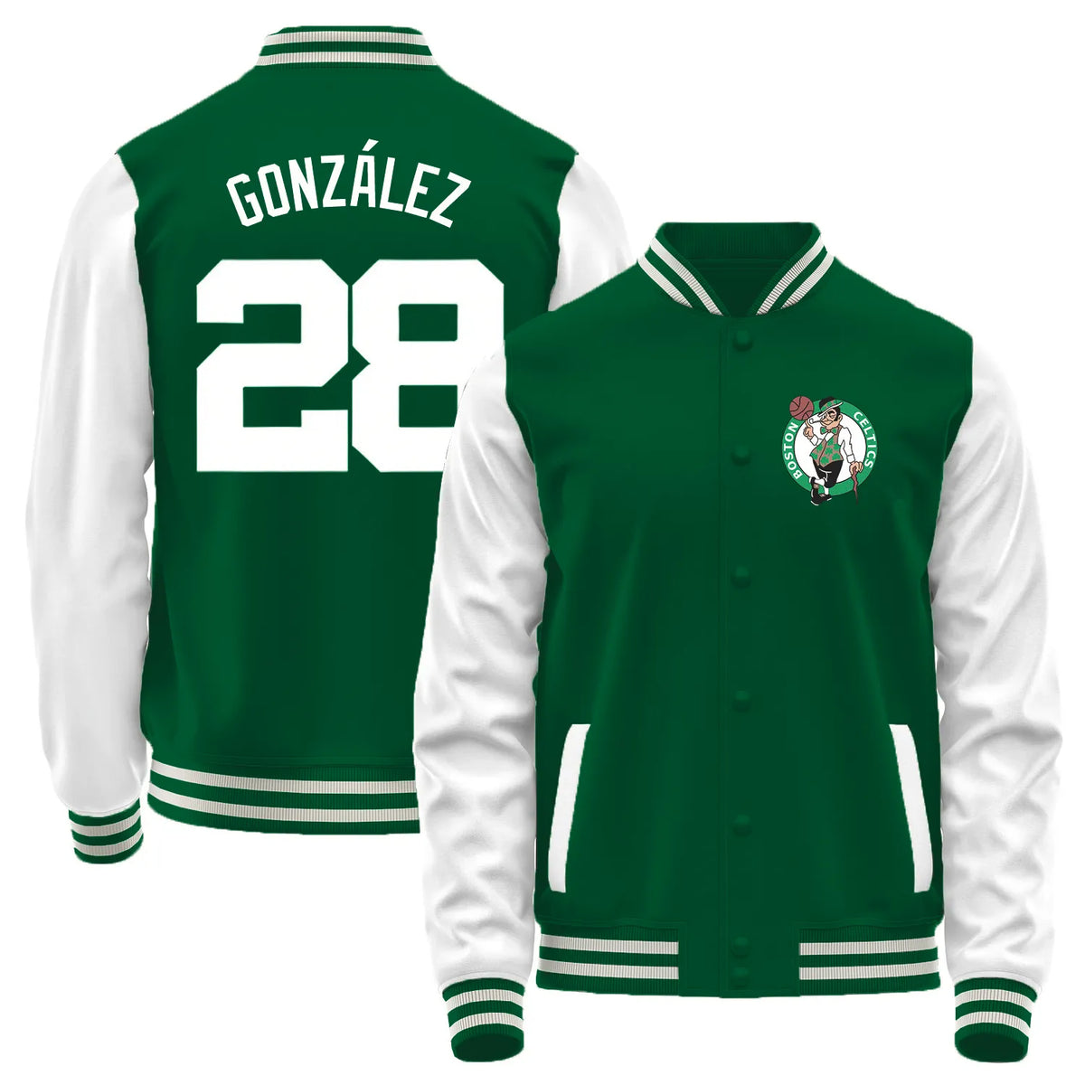 Team Logo Color-Block Casual Outerwear & Boston Celtics L0 #28