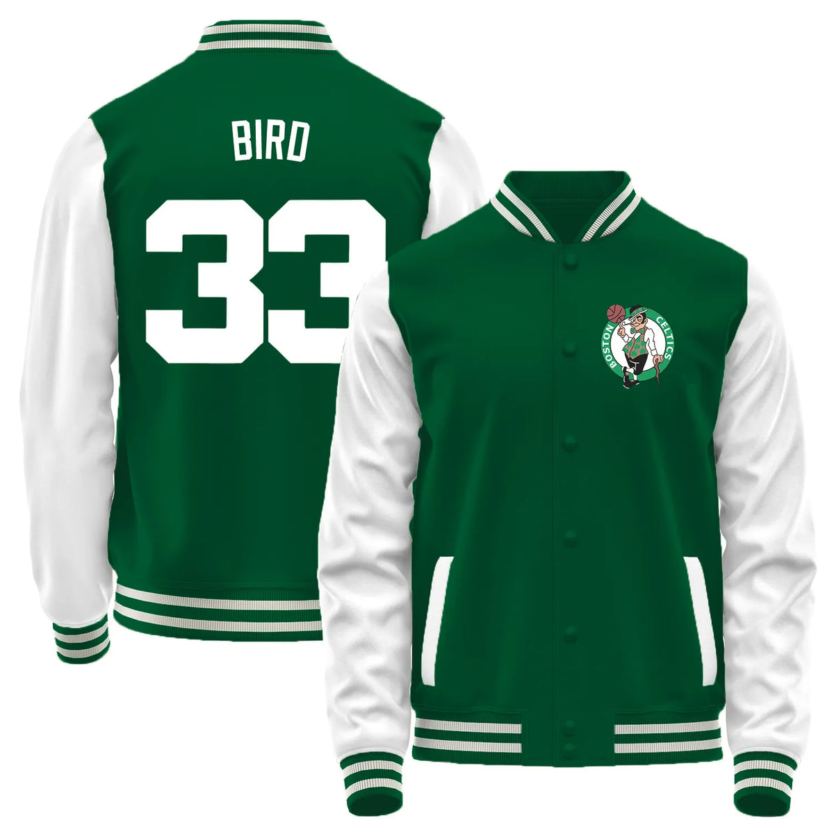 Team Logo Color-Block Casual Outerwear & Boston Celtics L0 #33