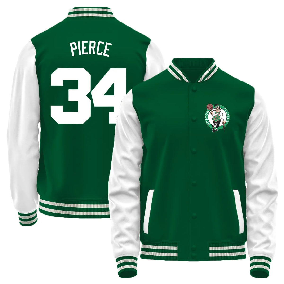 Team Logo Color-Block Casual Outerwear & Boston Celtics L0 #34