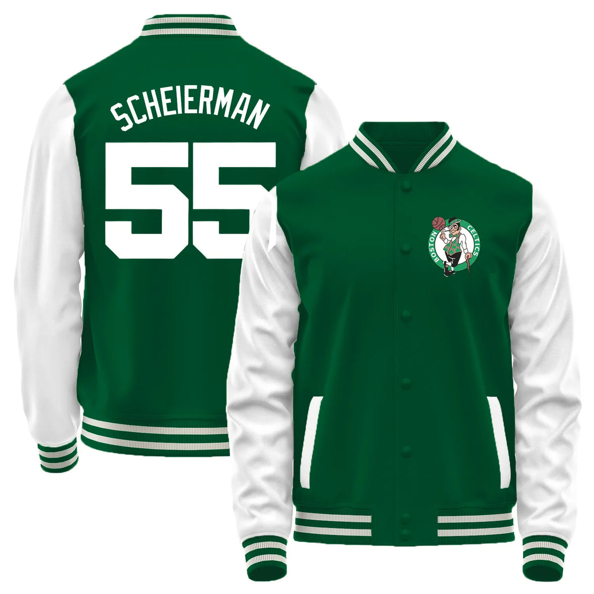 Team Logo Color-Block Casual Outerwear & Boston Celtics L0 #55