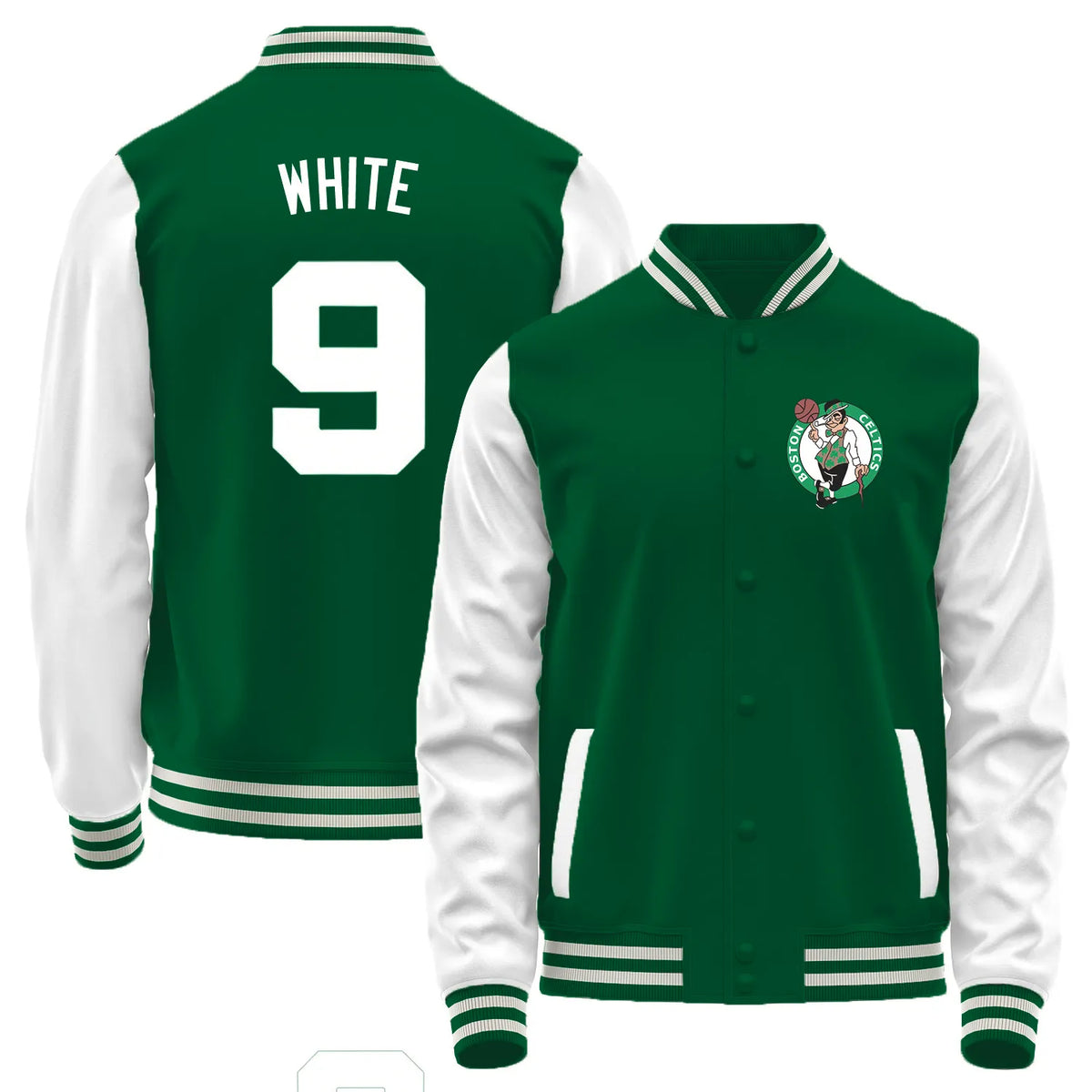 Team Logo Color-Block Casual Outerwear & Boston Celtics L0 #9