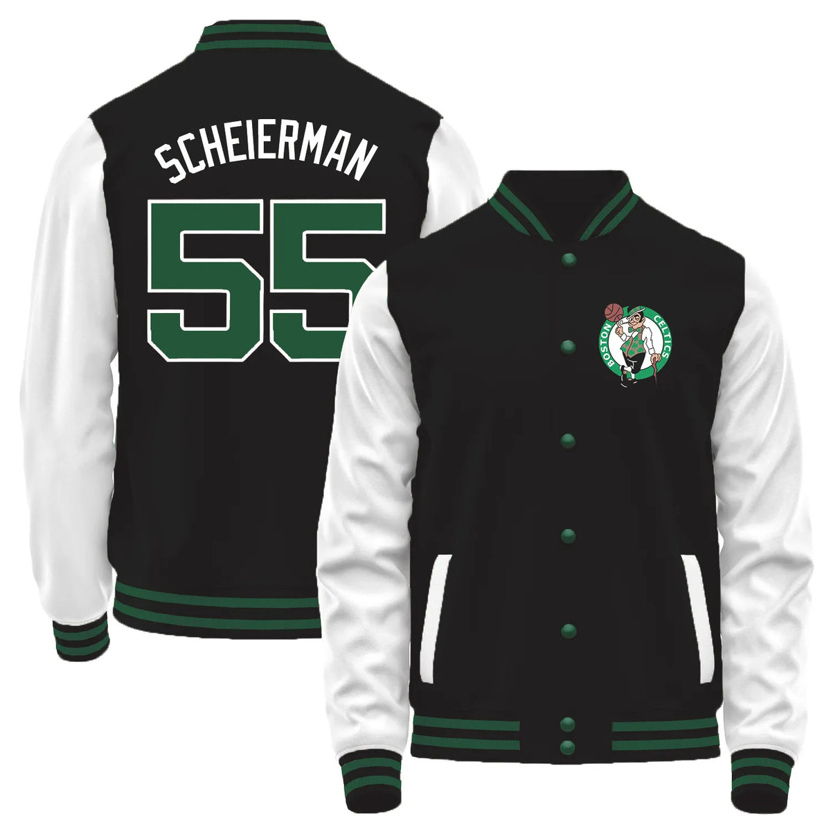 Team Logo Color-Block Casual Outerwear & Boston Celtics L1 #55
