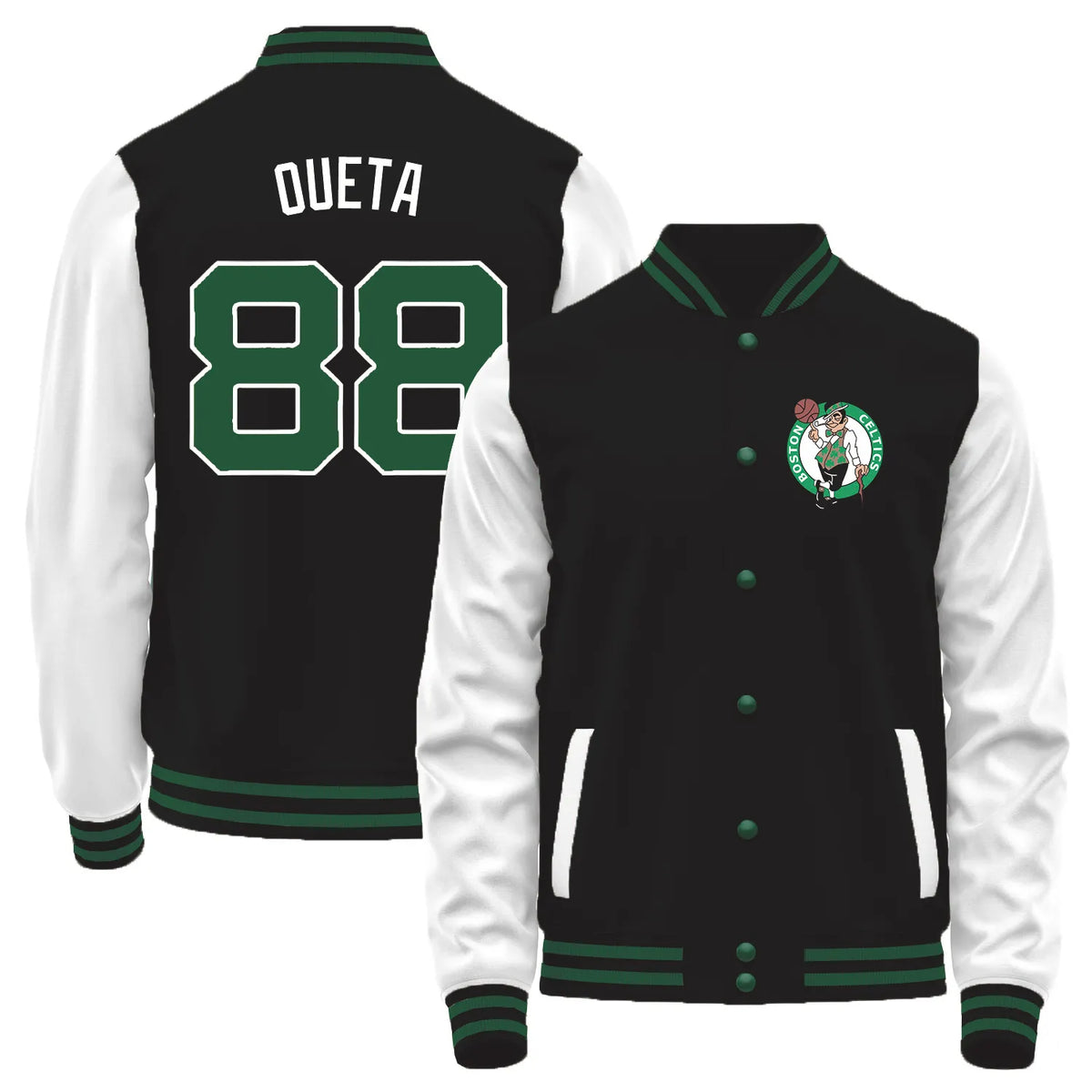 Team Logo Color-Block Casual Outerwear & Boston Celtics L1 #88