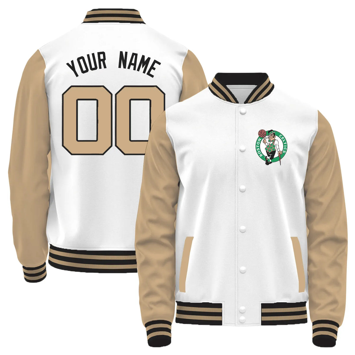 Team Logo Color-Block Casual Outerwear & Boston Celtics L2 #00