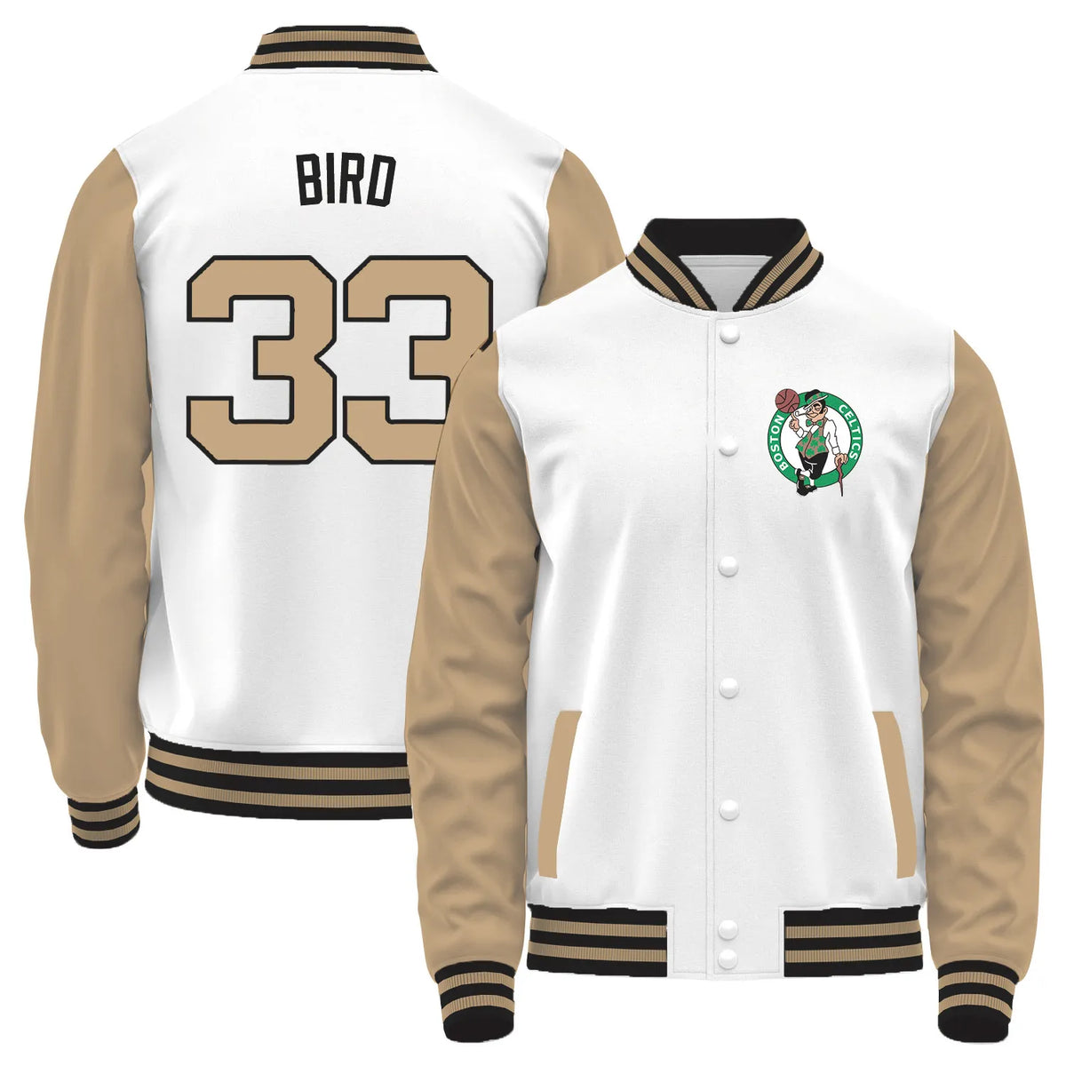 Team Logo Color-Block Casual Outerwear & Boston Celtics L2 #33