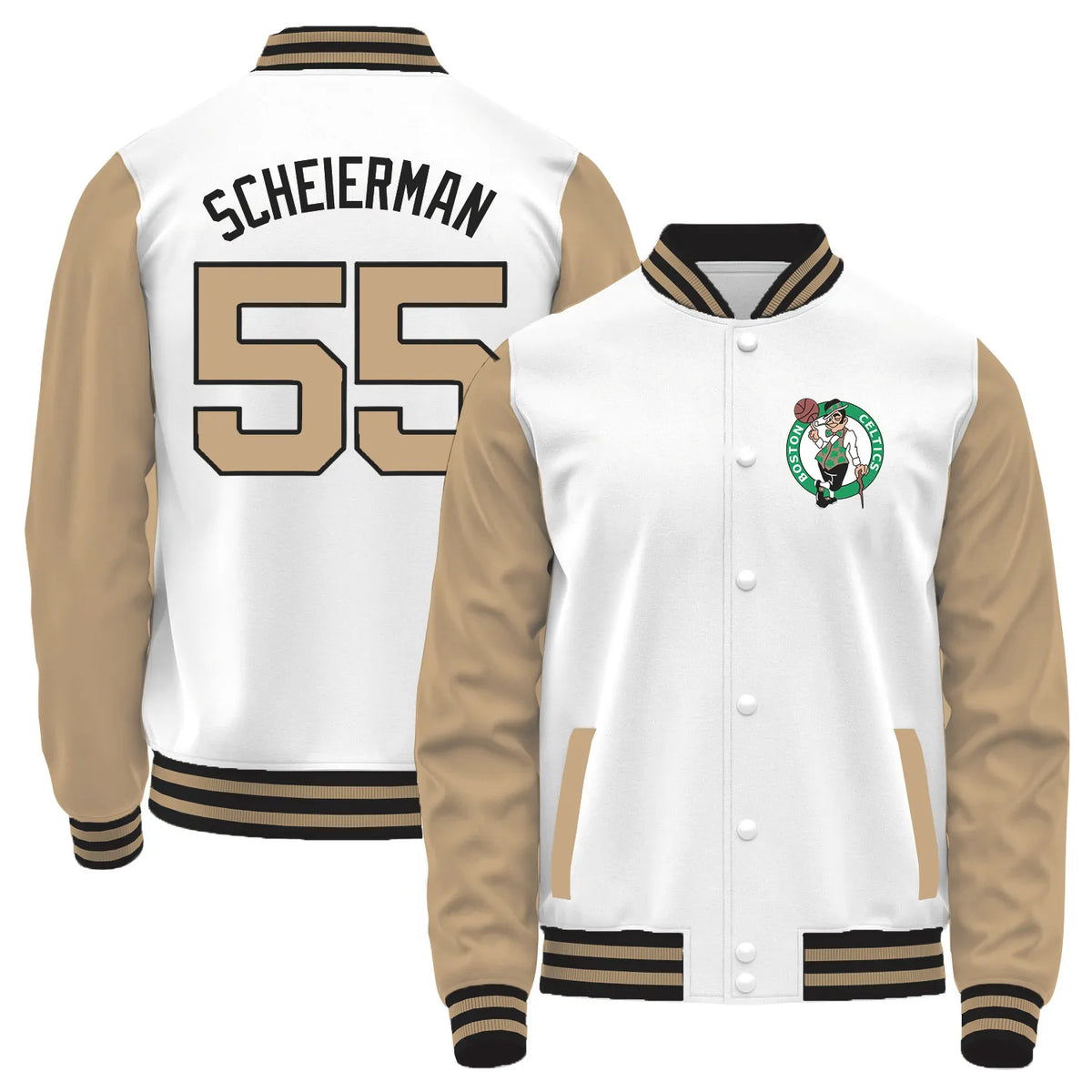 Team Logo Color-Block Casual Outerwear & Boston Celtics L2 #55