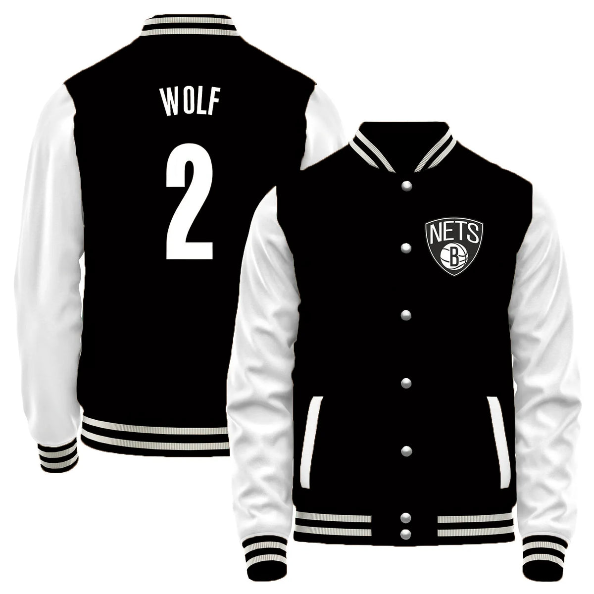 Team Logo Color-Block Casual Outerwear & Brooklyn Nets L0 #2