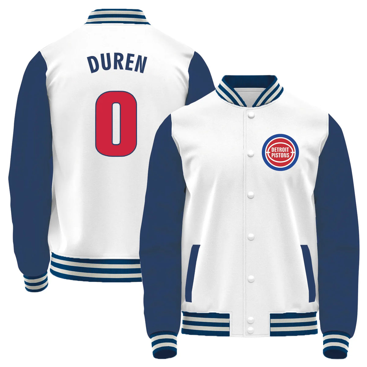 Team Logo Color-Block Casual Outerwear & Detroit Pistons L1 #0