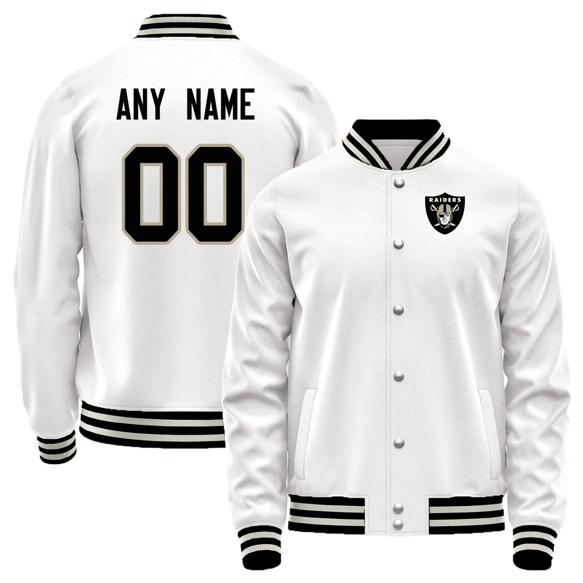 Team Logo Color-Block Casual Outerwear Las Vegas Raiders L2 #00