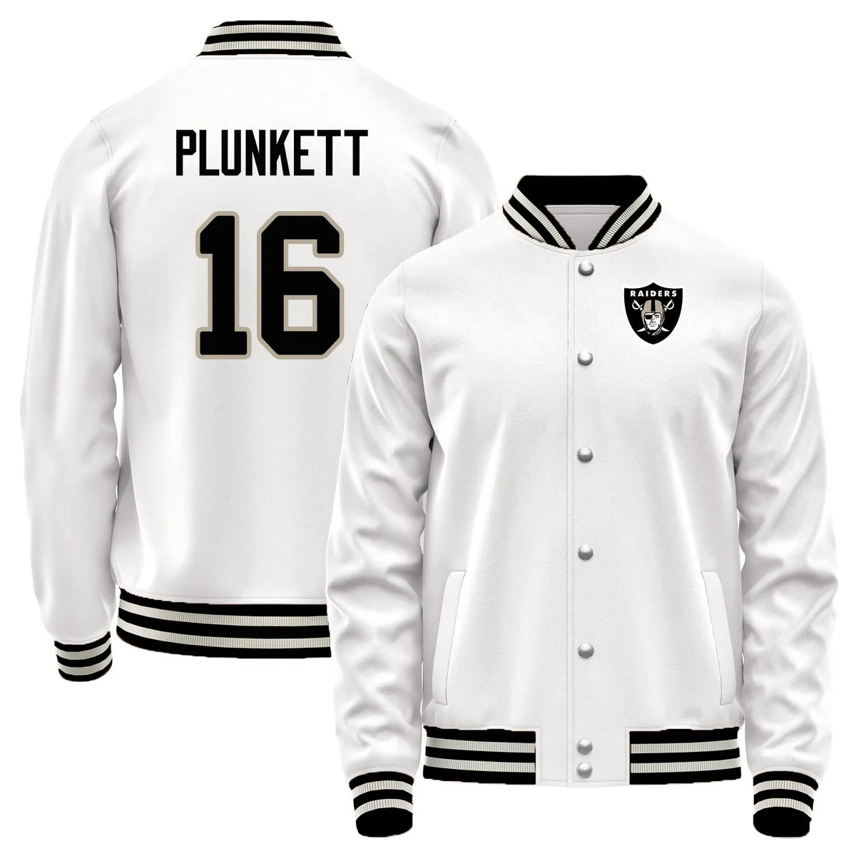 Team Logo Color-Block Casual Outerwear Las Vegas Raiders L2 #16