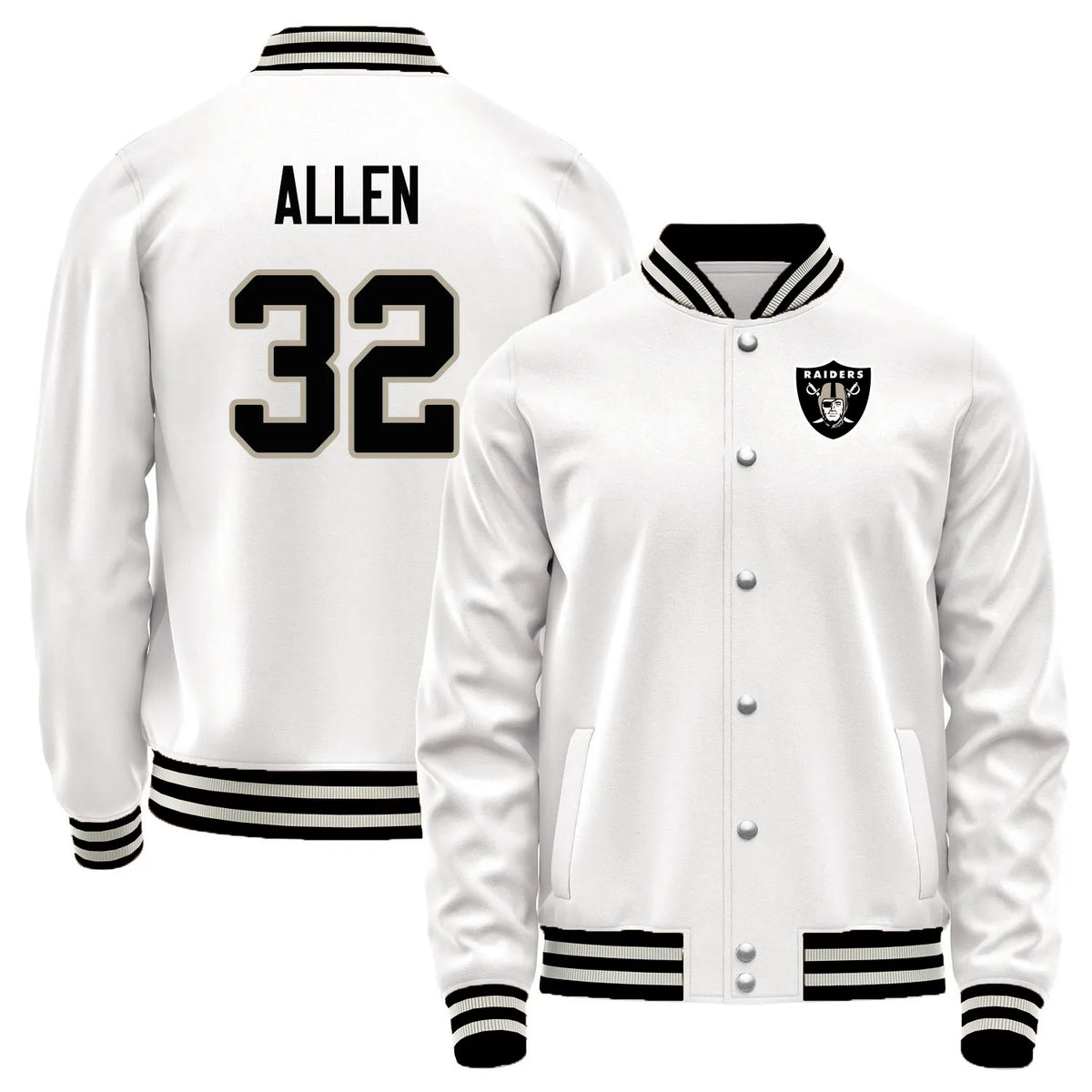 Team Logo Color-Block Casual Outerwear Las Vegas Raiders L2 #32