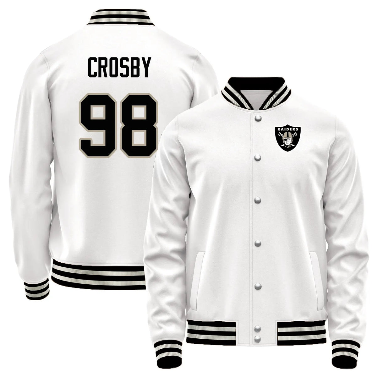 Team Logo Color-Block Casual Outerwear Las Vegas Raiders L2 #98